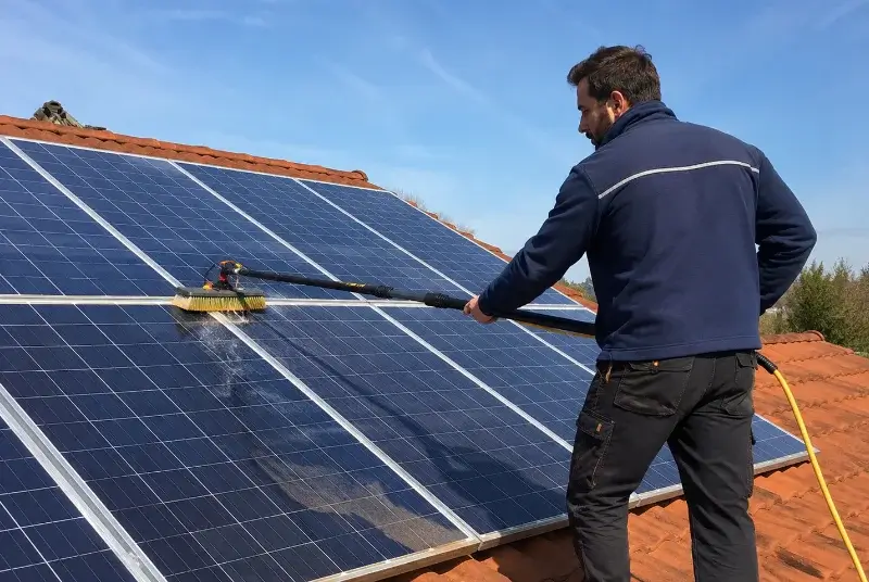 Nettoyage et entretien de panneaux solaires à Poussan